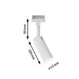 URail LED Schienenspot Tubo Einzelspot 237lm 4,5W 3000K 230V Weiß