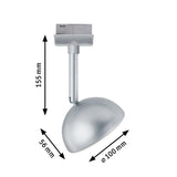 URail LED Schienenspot Hemi Einzelspot 425lm 4,9W 3000K 230V Chrom matt