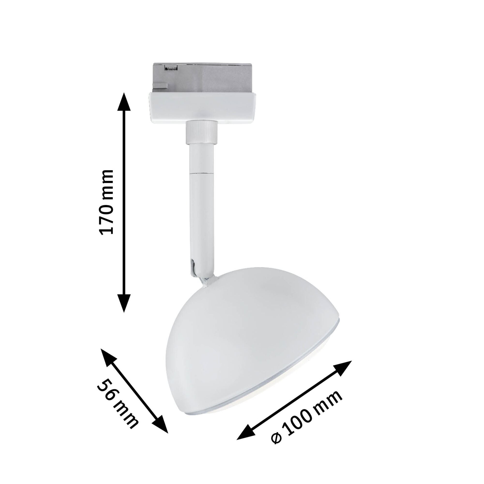 URail LED Schienenspot Hemi Einzelspot 425lm 5W 3000K 230V Weiß