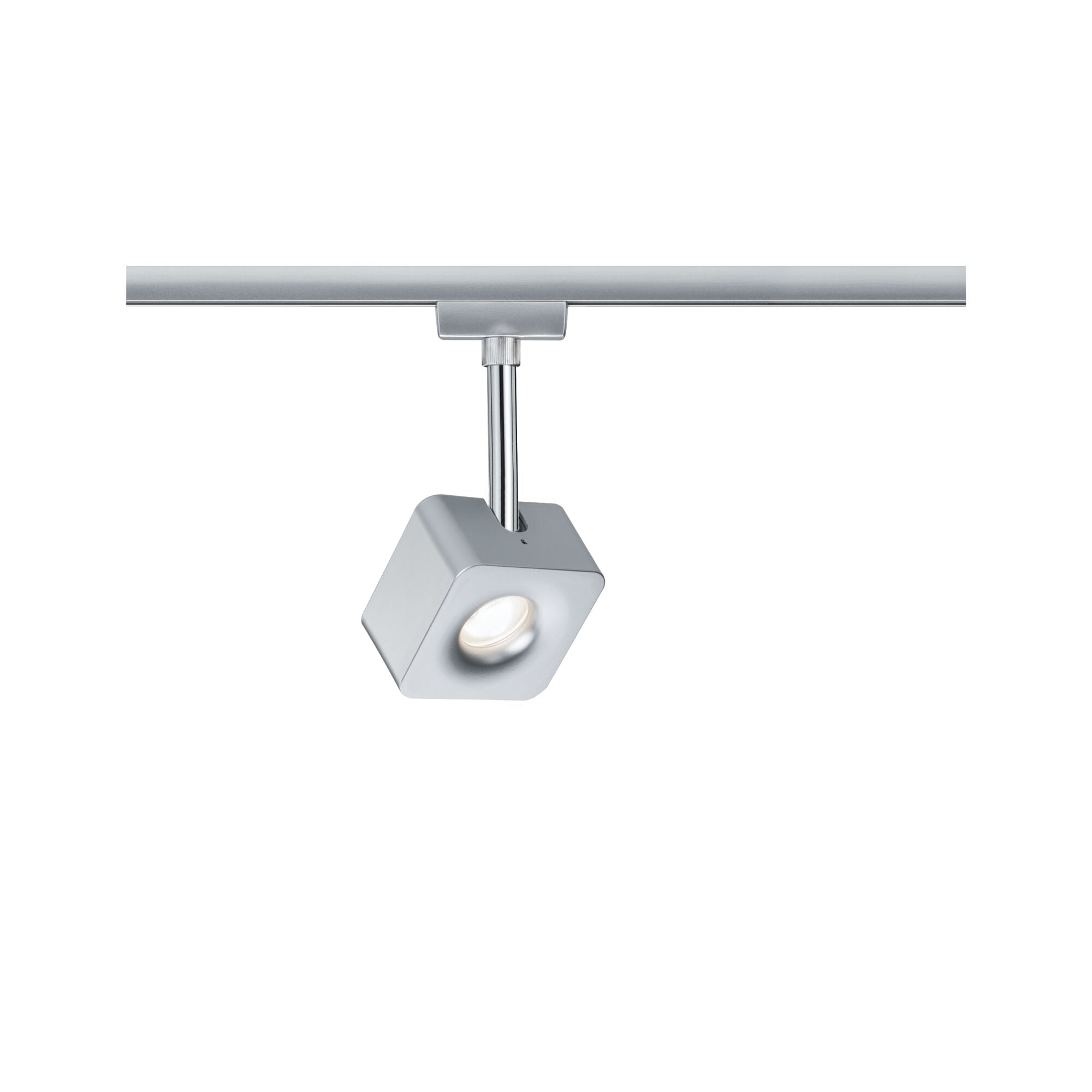URail LED Schienenspot Cube Einzelspot 540lm 8W 2700K dimmbar 230V Chrom matt/Chrom