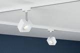 URail LED Schienenspot Cube Einzelspot 540lm 8W 2700K dimmbar 230V Weiß/Chrom