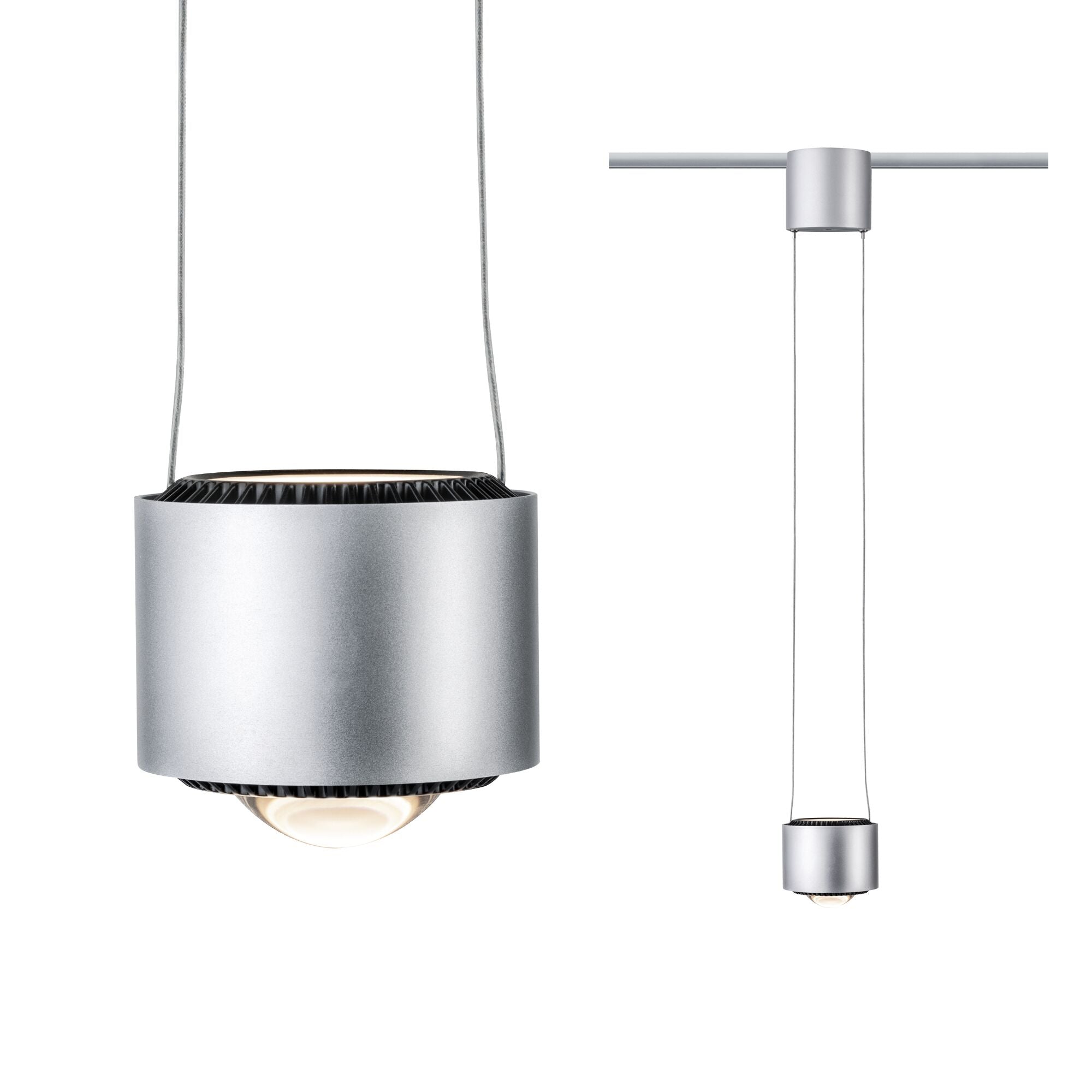 URail LED Pendel Aldan 880lm / 480lm 8,5 / 4,5W 2700K dimmbar 230V Chrom matt/Schwarz
