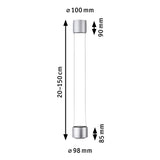 URail LED Pendel Aldan 880lm / 480lm 8,5 / 4,5W 2700K dimmbar 230V Chrom matt/Schwarz