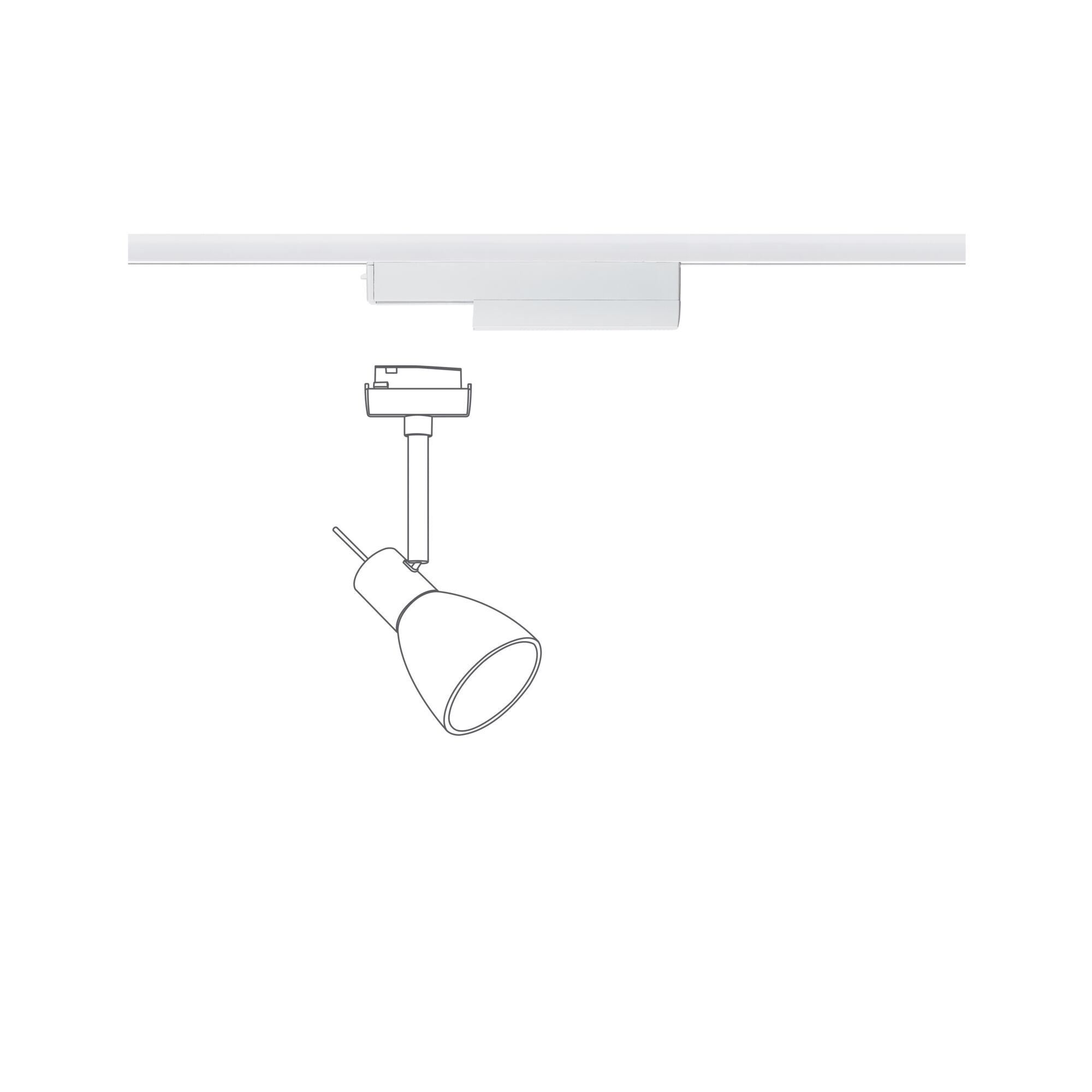 URail Schienenadapter Smart Home Zigbee 3.0 On/Off/Dimm 166x20mm Weiß
