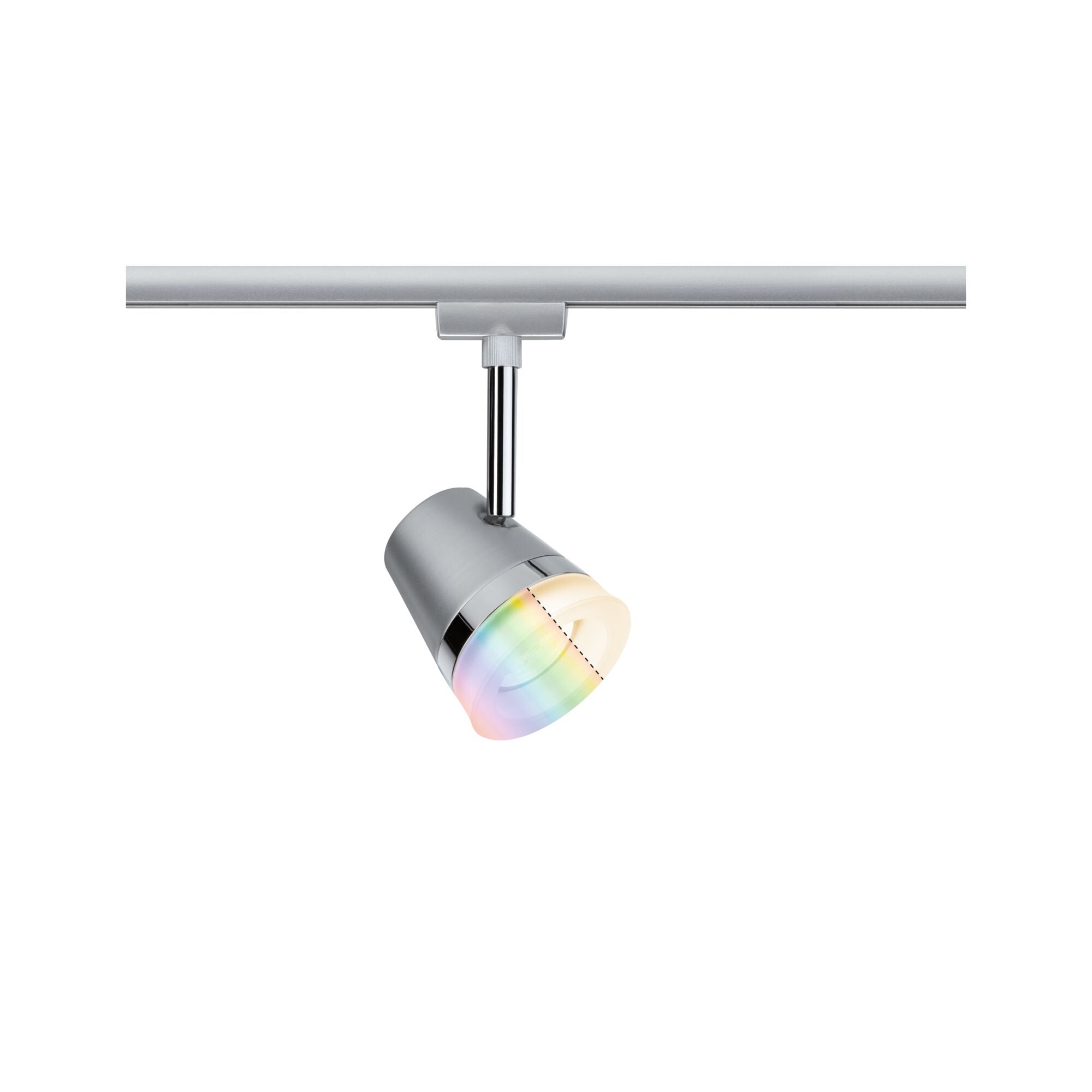 URail Schienenspot Smart Home Zigbee 3.0 Cone Einzelspot inkl. RGBW Leuchtmittel GU10 350lm 5,5W RGBW+ dimmbar 230V Chrom matt
