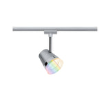 URail Schienenspot Smart Home Zigbee 3.0 Cone Einzelspot inkl. RGBW Leuchtmittel GU10 350lm 5,5W RGBW+ dimmbar 230V Chrom matt