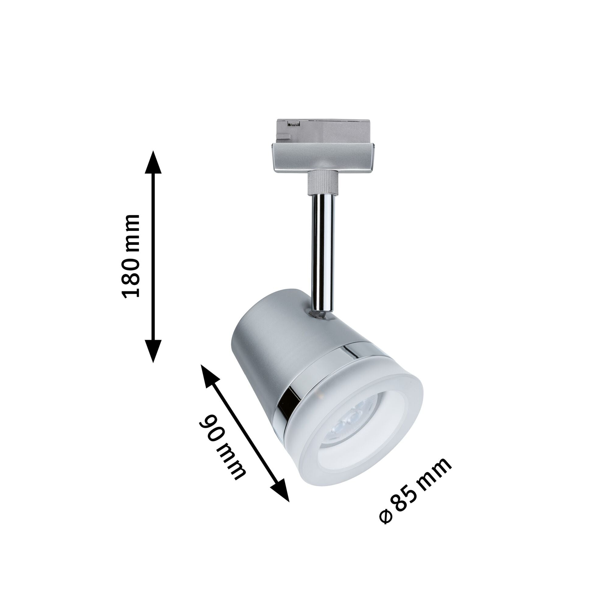 URail Schienenspot Smart Home Zigbee 3.0 Cone Einzelspot inkl. Tunable White Leuchtmittel GU10 330lm 5W Tunable White dimmbar 230V Chrom matt/Chrom