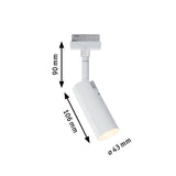URail LED Schienenspot 3-Step-Dim Tubo Einzelspot 150lm 4W 3000K dimmbar 230V Weiß