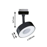 URail LED Schienenspot 3-Step-Dim Circle Einzelspot 180lm 5W 4000K dimmbar 230V Schwarz matt