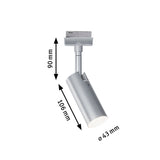 URail LED Schienenspot 3-Step-Dim Tubo Einzelspot 170lm 4W 4000K dimmbar 230V Chrom matt
