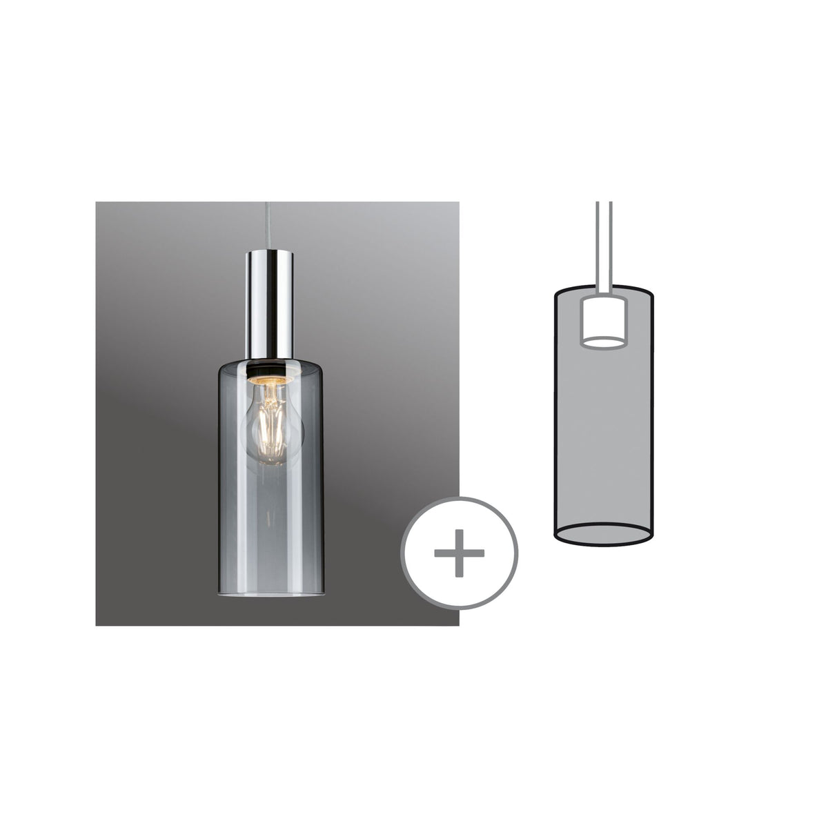 URail Schirm Raja 2Easy 100mm Rauchglas