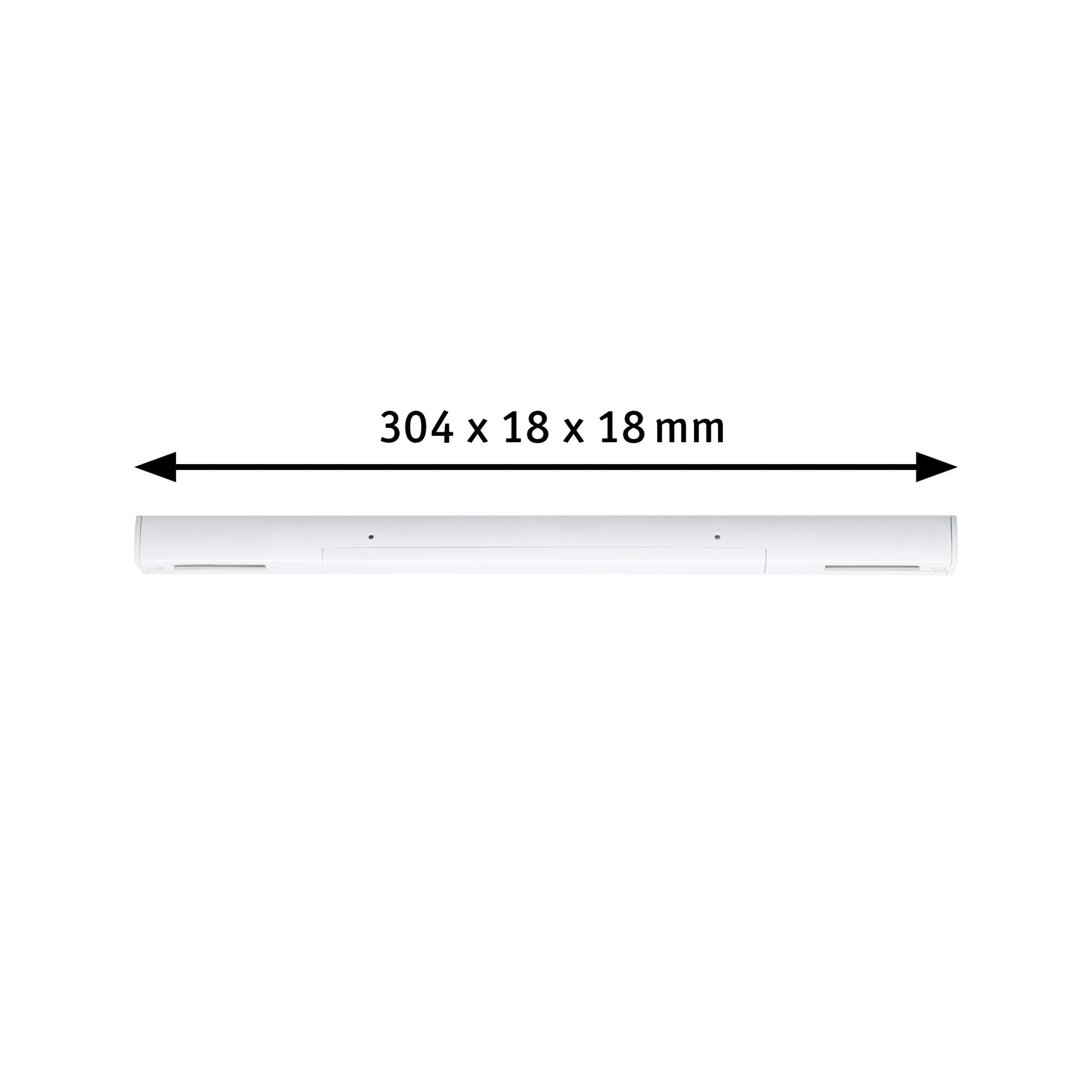 URail Einspeisung Mitte 304x18mm max. 1000W Signalweiß