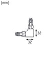 URail Verbinder L-Stück 62x62mm max. 1000W Signalweiß