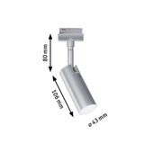 URail LED Schienenspot Tubo Einzelspot 234lm 4,5W 4000K 230V Chrom matt