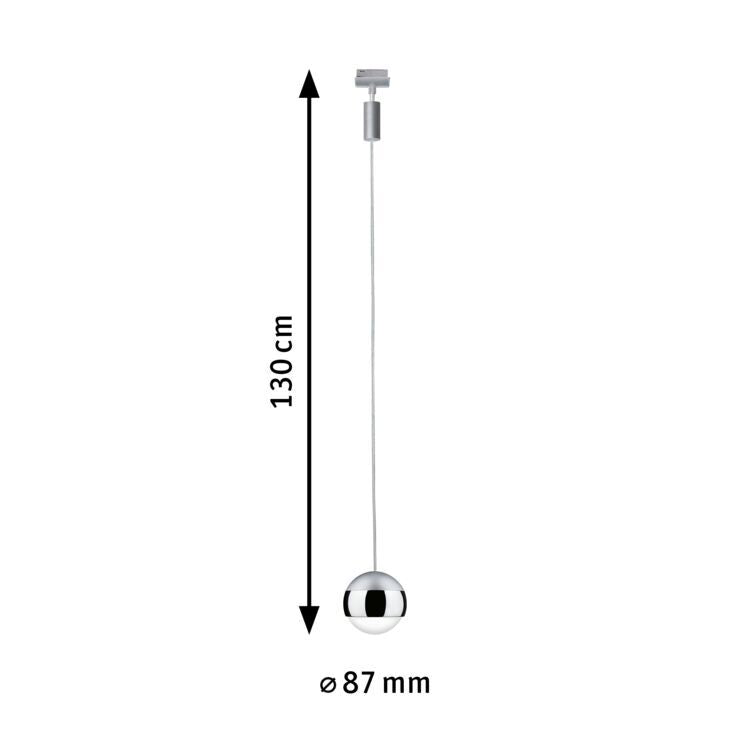 URail LED Pendel Capsule II 440lm 6,3W 4000K dimmbar 230V Chrom matt/Chrom