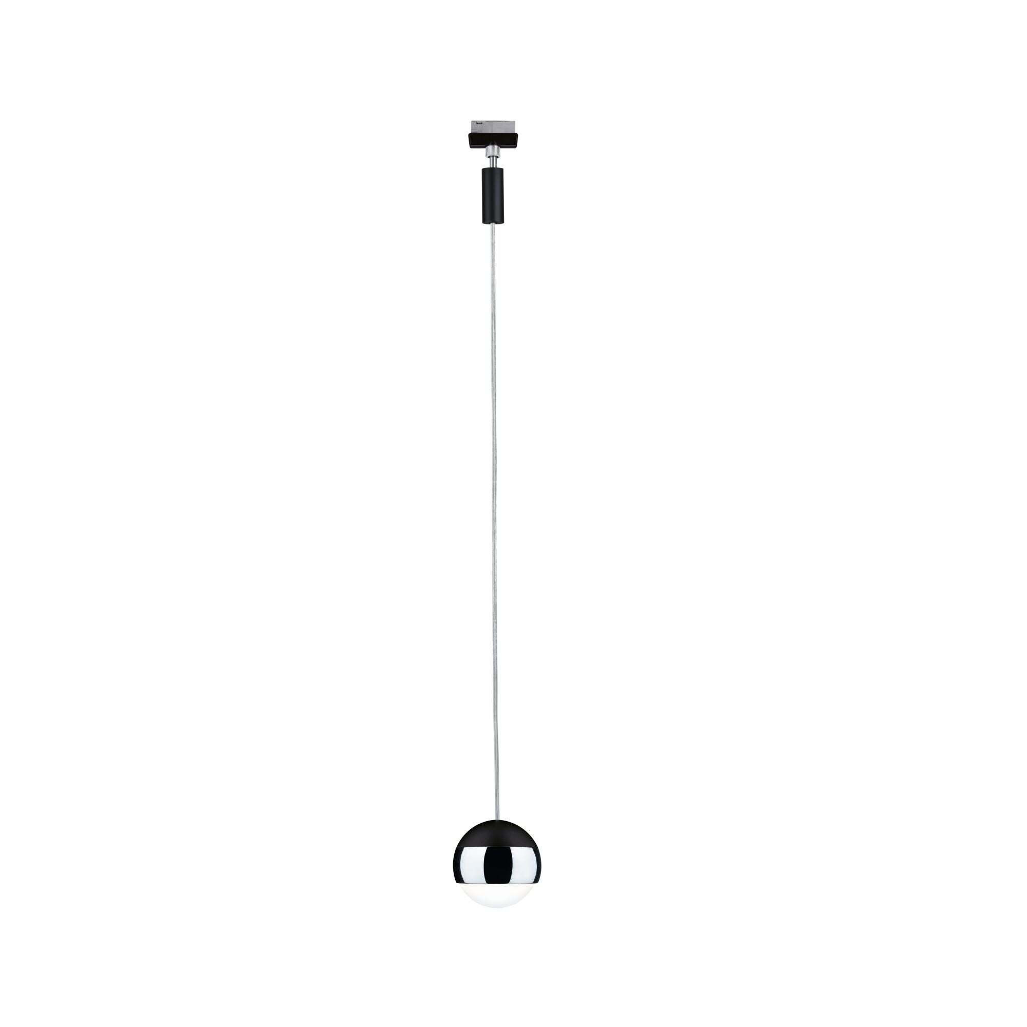 URail LED Pendel Capsule II 440lm 6,3W 4000K dimmbar 230V Schwarz matt/Chrom