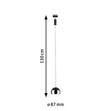 URail LED Pendel Capsule II 440lm 6,3W 4000K dimmbar 230V Schwarz matt/Chrom