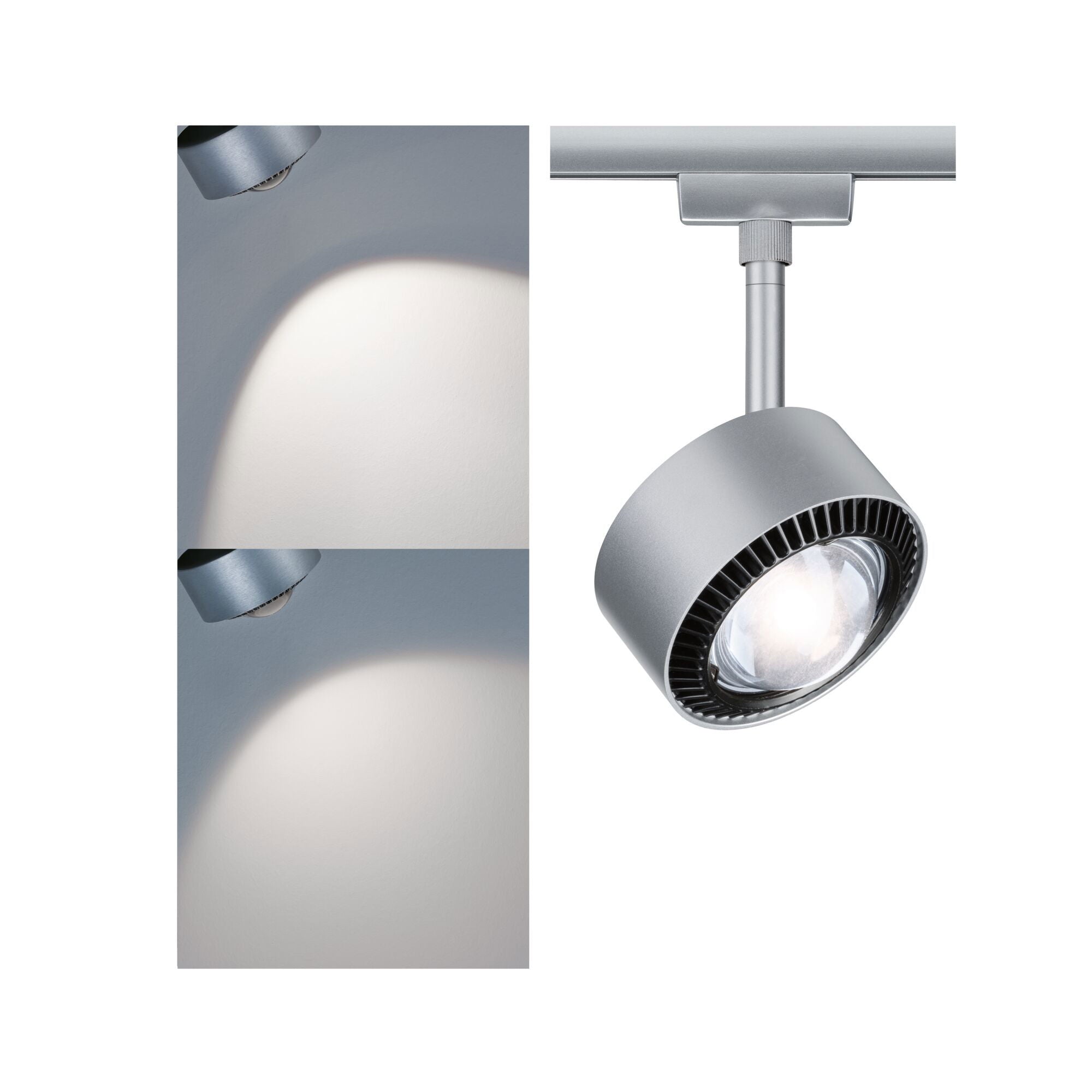 URail LED Schienenspot Aldan Einzelspot 533,8lm 8W 4000K dimmbar 230V Chrom matt