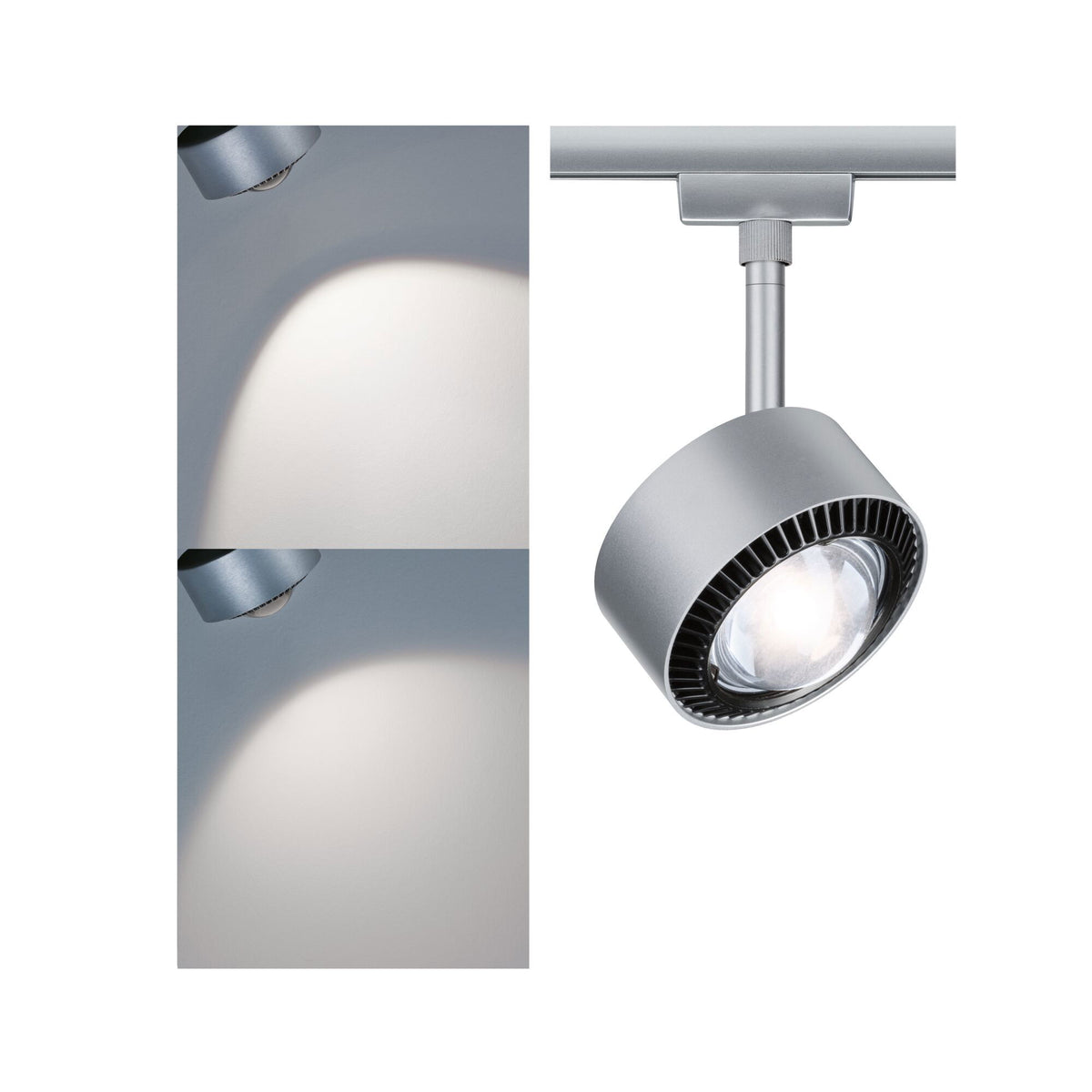 URail LED Schienenspot Aldan Einzelspot 533,8lm 8W 4000K dimmbar 230V Chrom matt