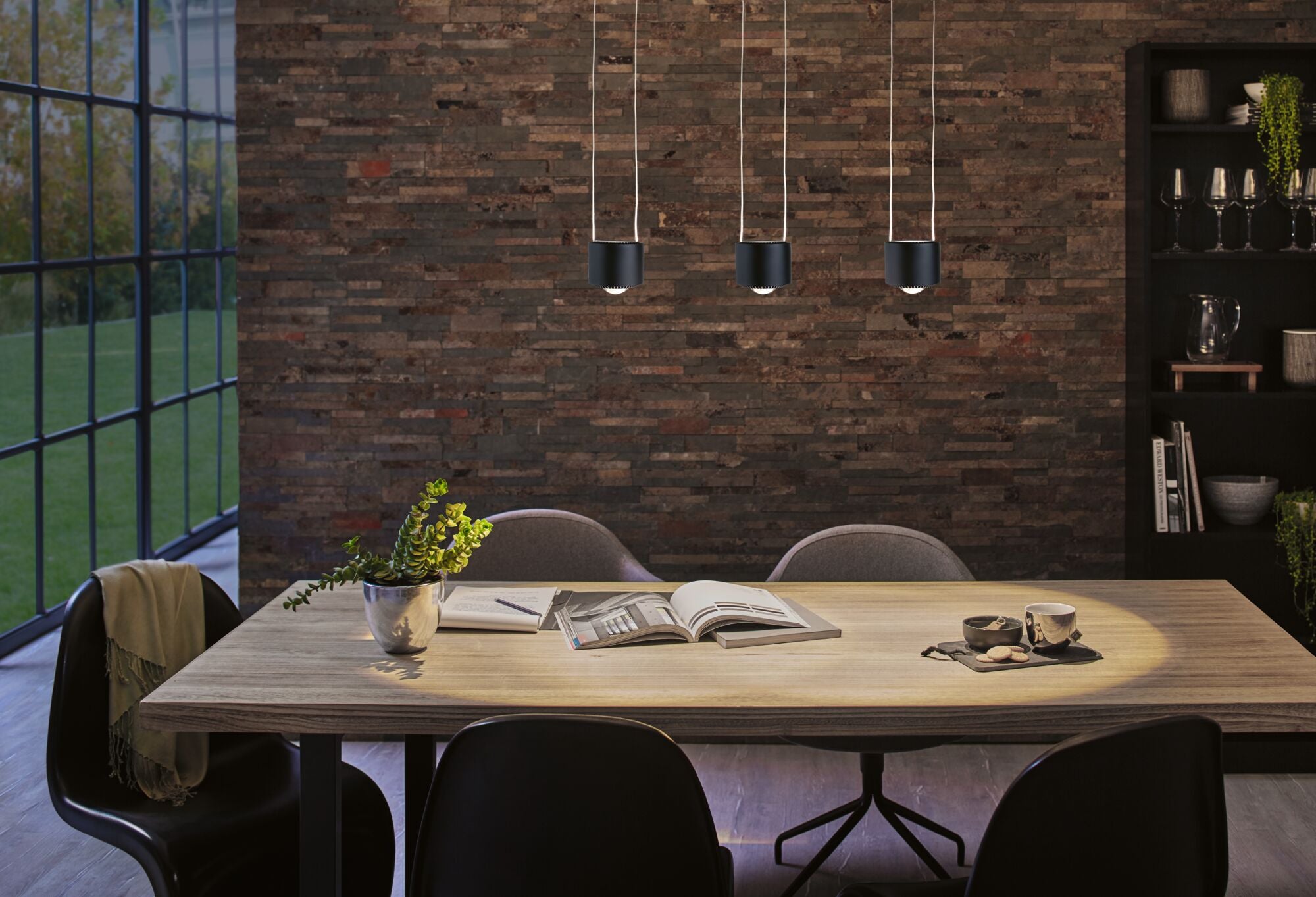 URail LED Pendel Aldan 930lm / 530lm 8,5 / 4,5W 4000K dimmbar 230V Schwarz matt/Schwarz