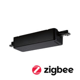 URail Schienenadapter Smart Home Zigbee 3.0 Dimm/Switch 155x56mm Schwarz matt