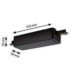 URail Schienenadapter Smart Home Zigbee 3.0 Dimm/Switch 155x56mm Schwarz matt