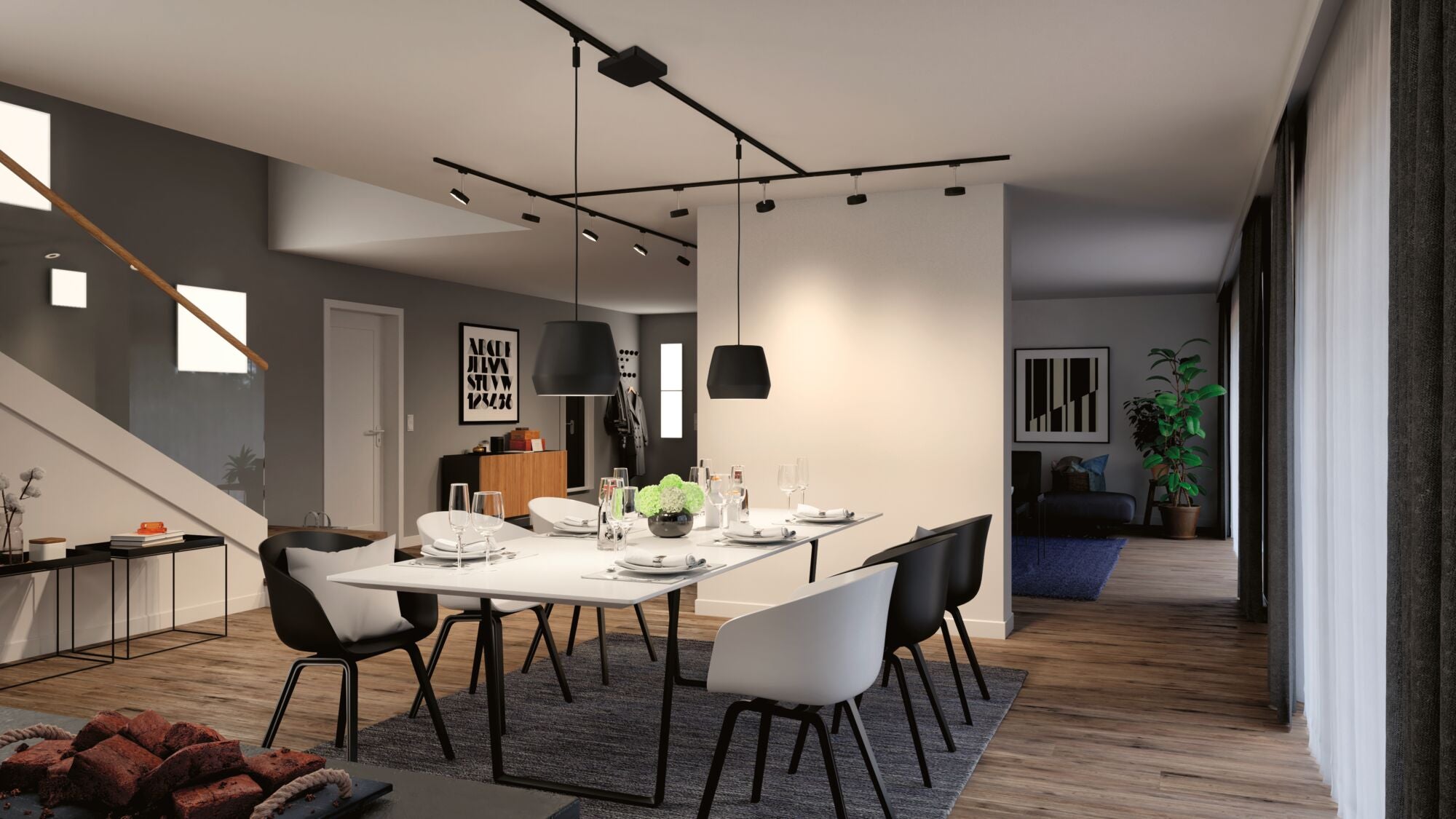 URail Einspeisung Smart Home Zigbee 3.0 Mitte 227x196mm max. 300W Schwarz matt