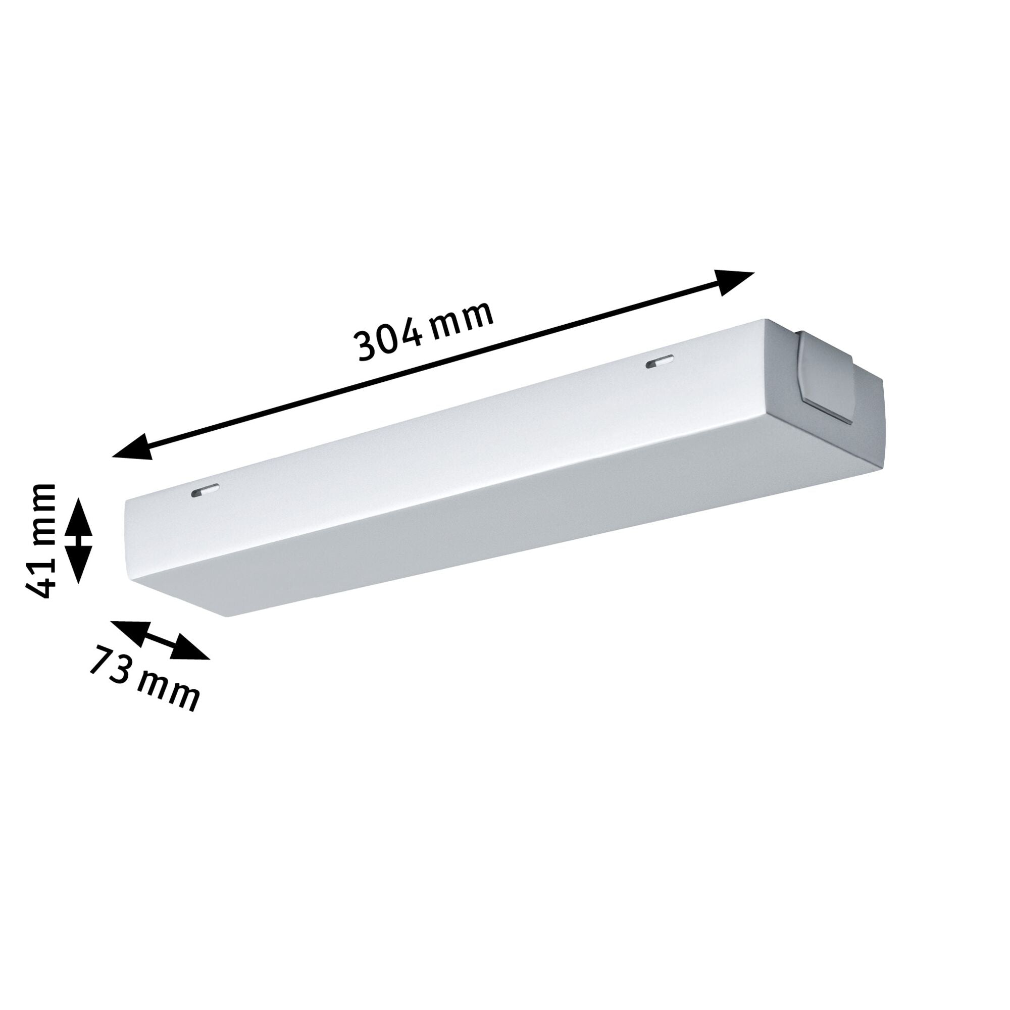 URail Einspeisung Mitte 205x45mm max. 1000W Chrom matt