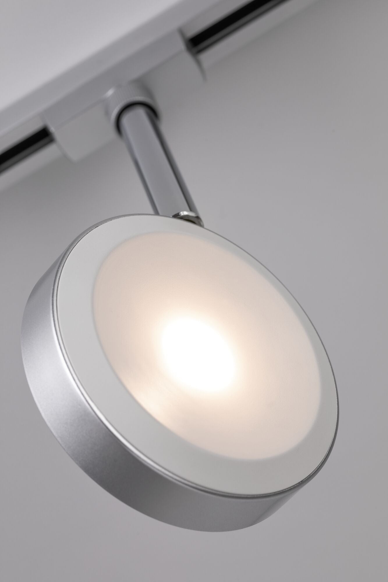 URail LED Schienenspot Discus Einzelspot 375,6lm 5,3W 2700K dimmbar 230V Chrom matt/Chrom