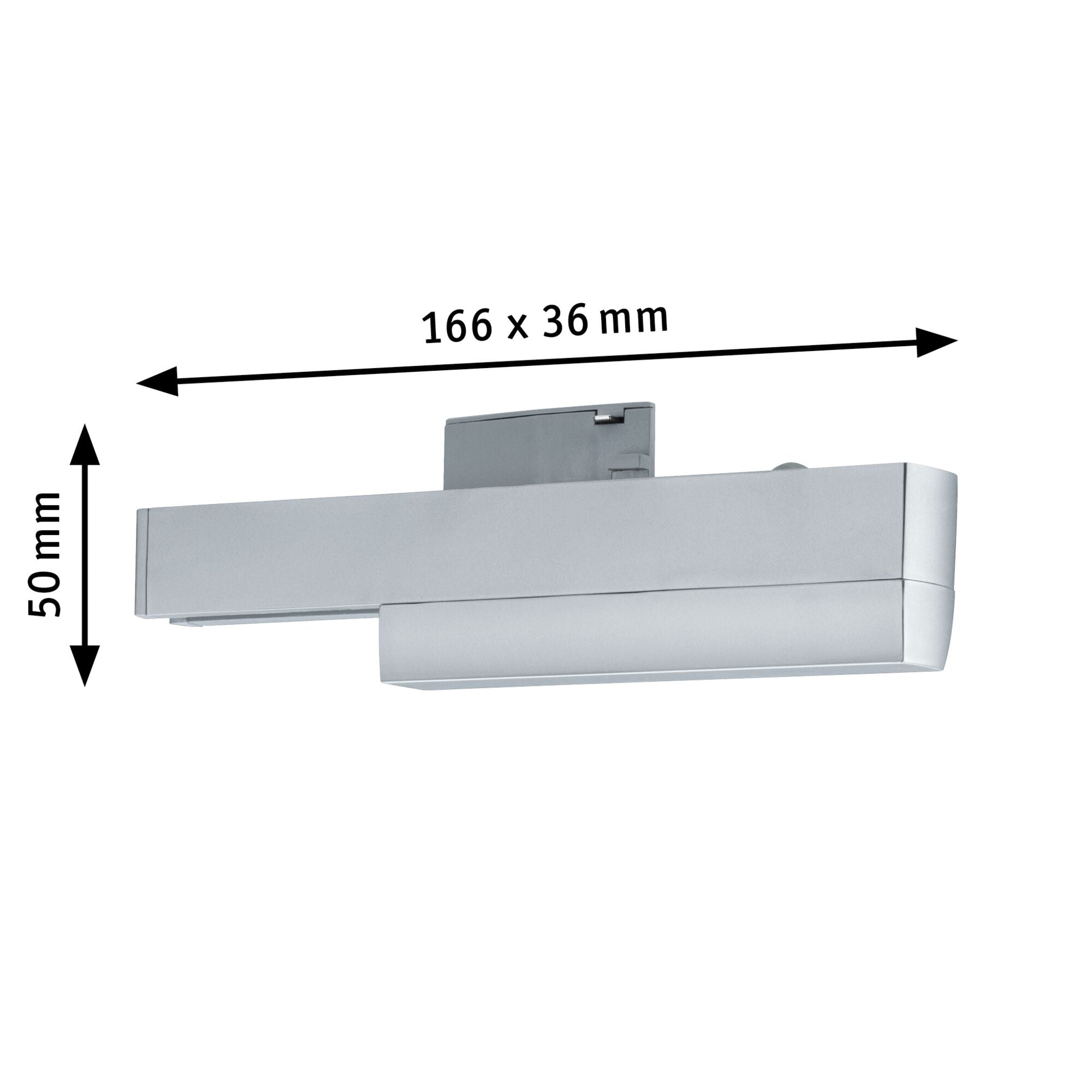 URail Schienenadapter Smart Home Zigbee 3.0 On/Off/Dimm 166x20mm Chrom matt