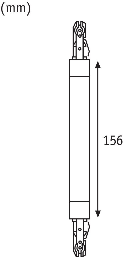 URail Verbinder Flex II 227x18mm max. 1000W Chrom matt