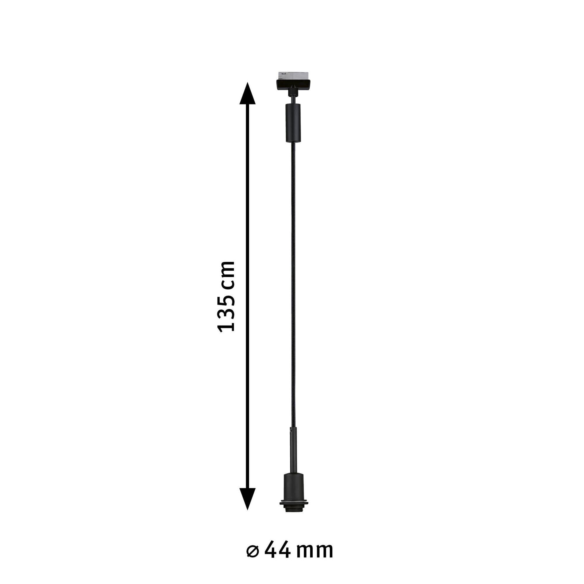 URail Pendel DecoSystems Basic E14 max. 20W dimmbar 230V Schwarz matt