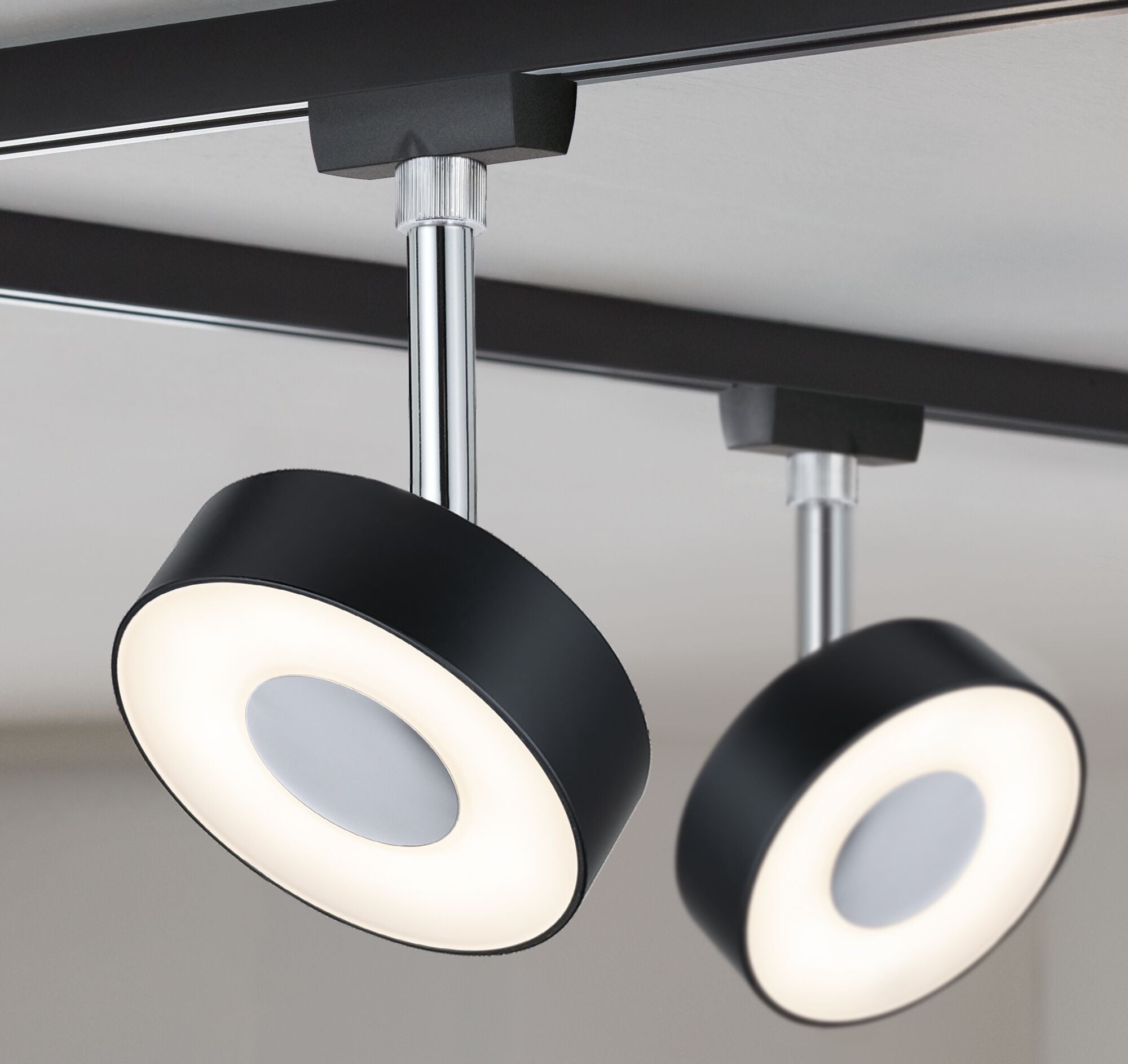 URail LED Schienenspot Circle Einzelspot 152lm 5W 2700K dimmbar 230V Schwarz matt