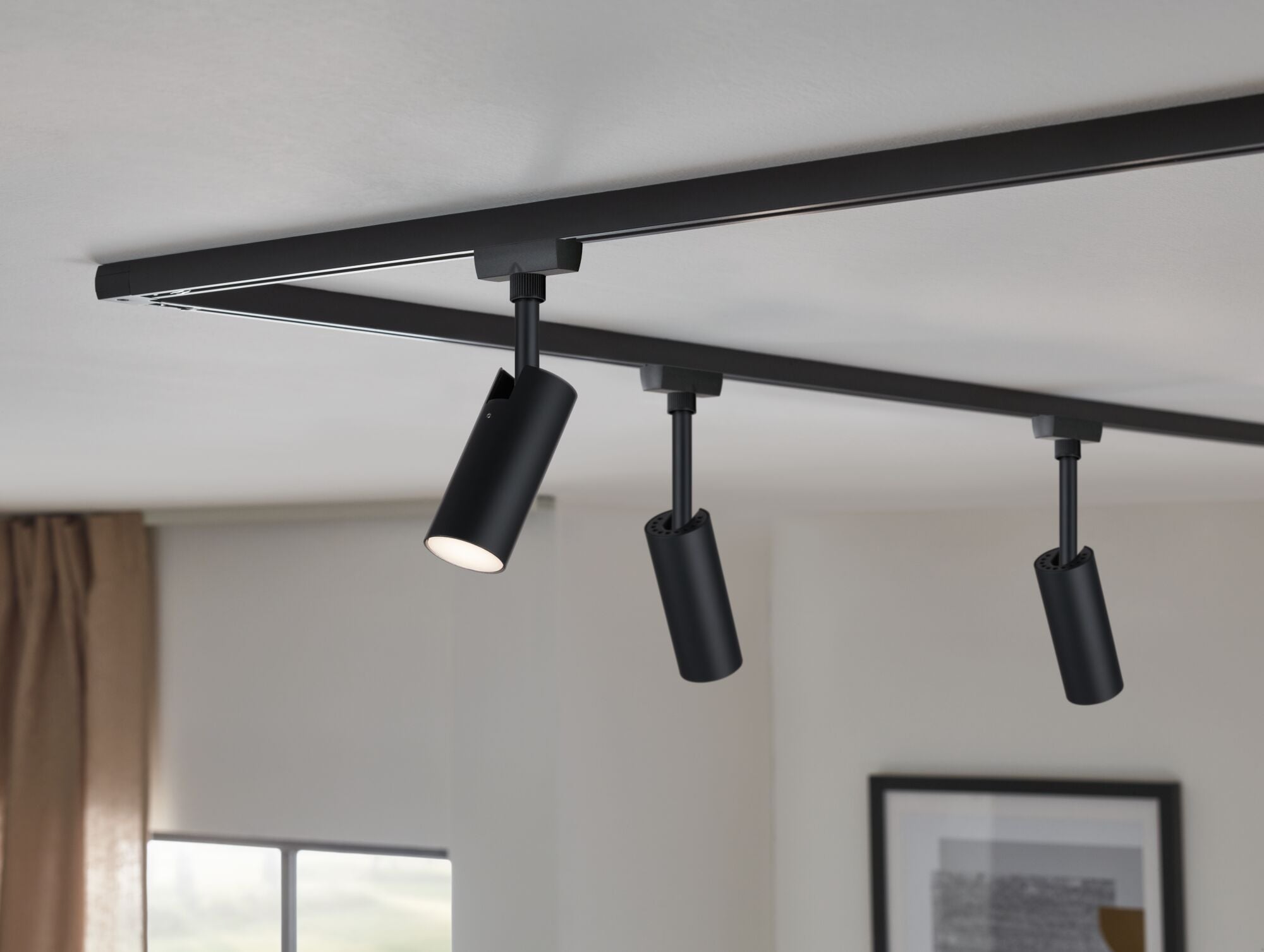 URail LED Schienenspot 3-Step-Dim Tubo Einzelspot 150lm 4W 3000K dimmbar 230V Schwarz matt