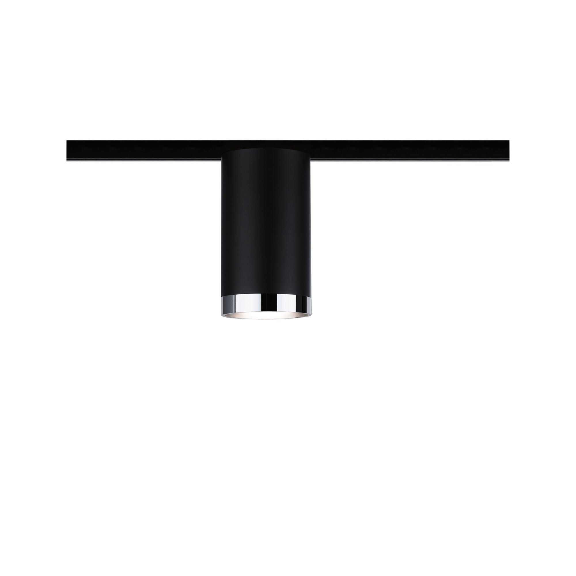URail Schienenspot Tube Einzelspot GU10 max. 10W dimmbar 230V Schwarz matt/Chrom
