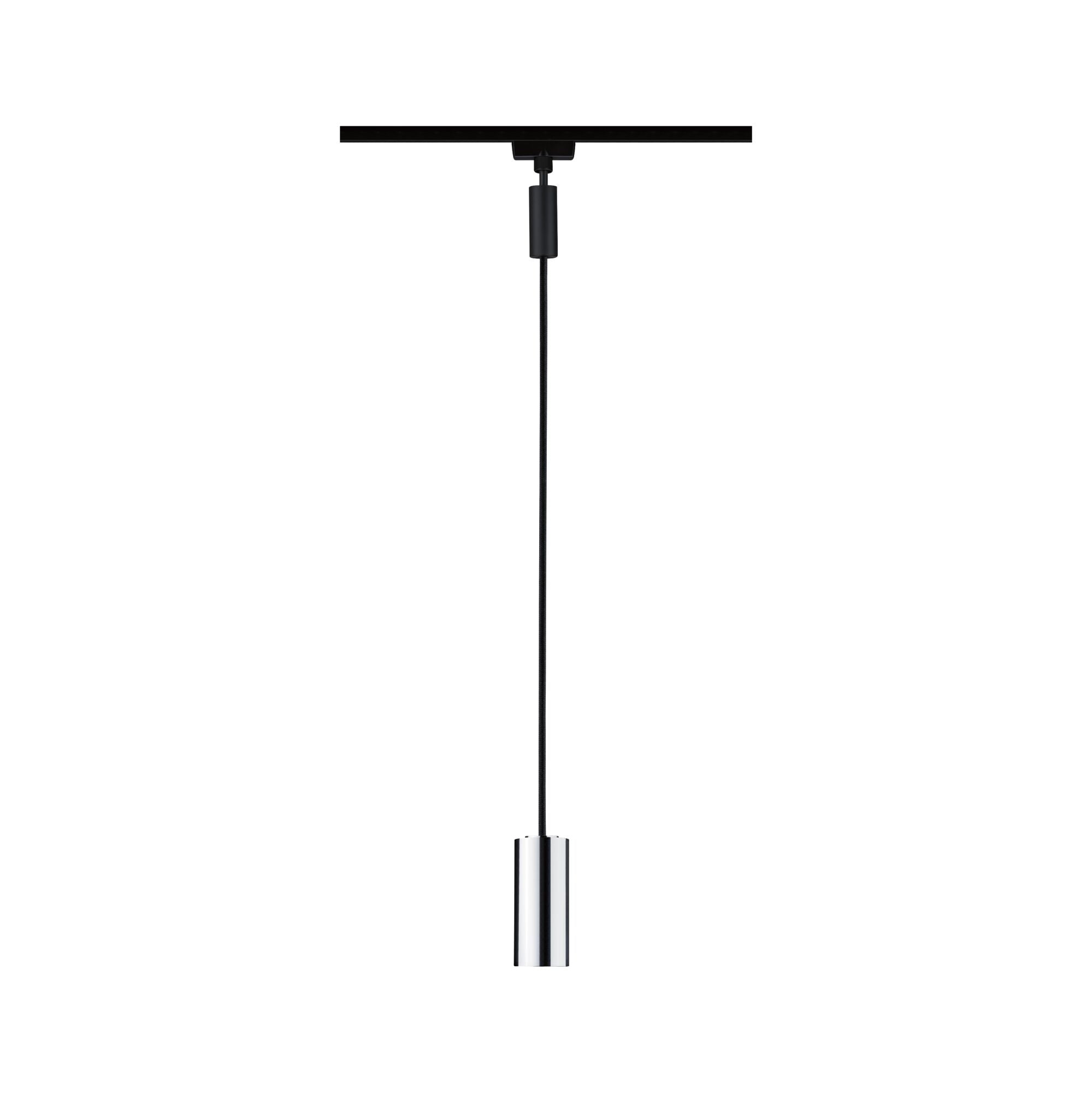 URail Pendel 2Easy E27 max. 20W dimmbar 230V Schwarz matt/Chrom