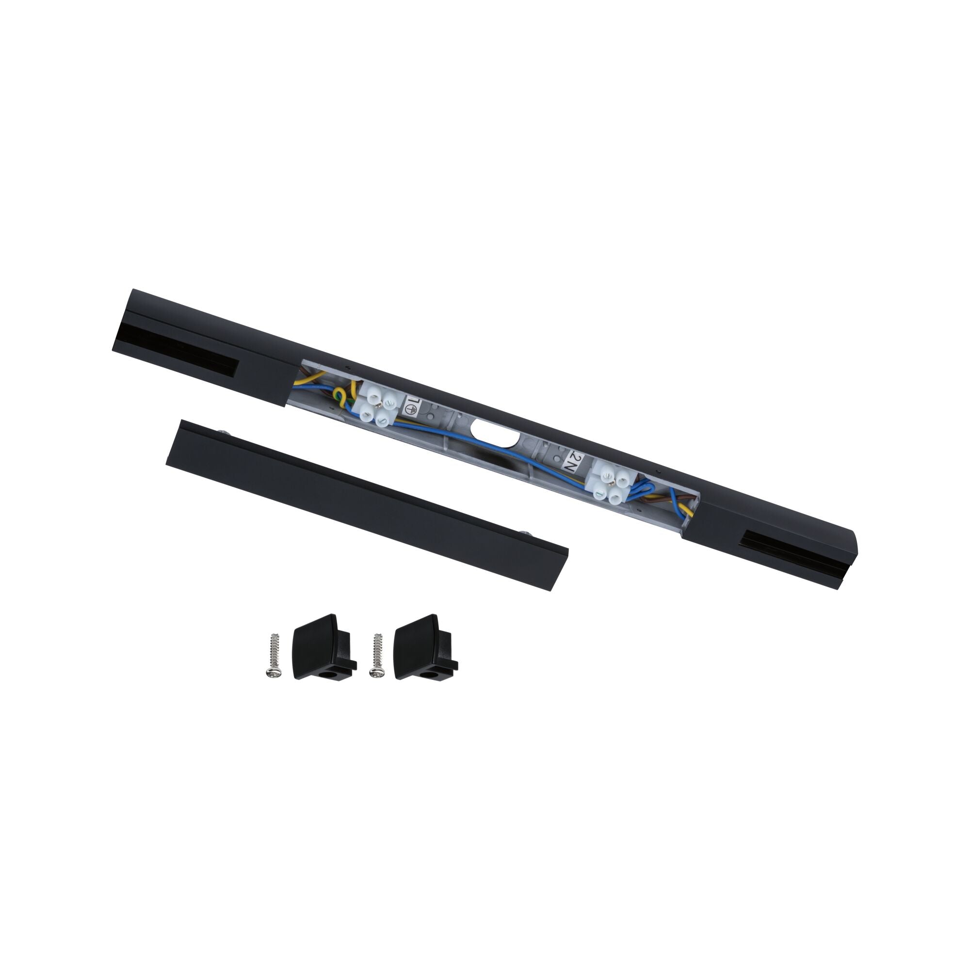 URail Einspeisung Mitte 304x18mm max. 1000/1000W Schwarz matt