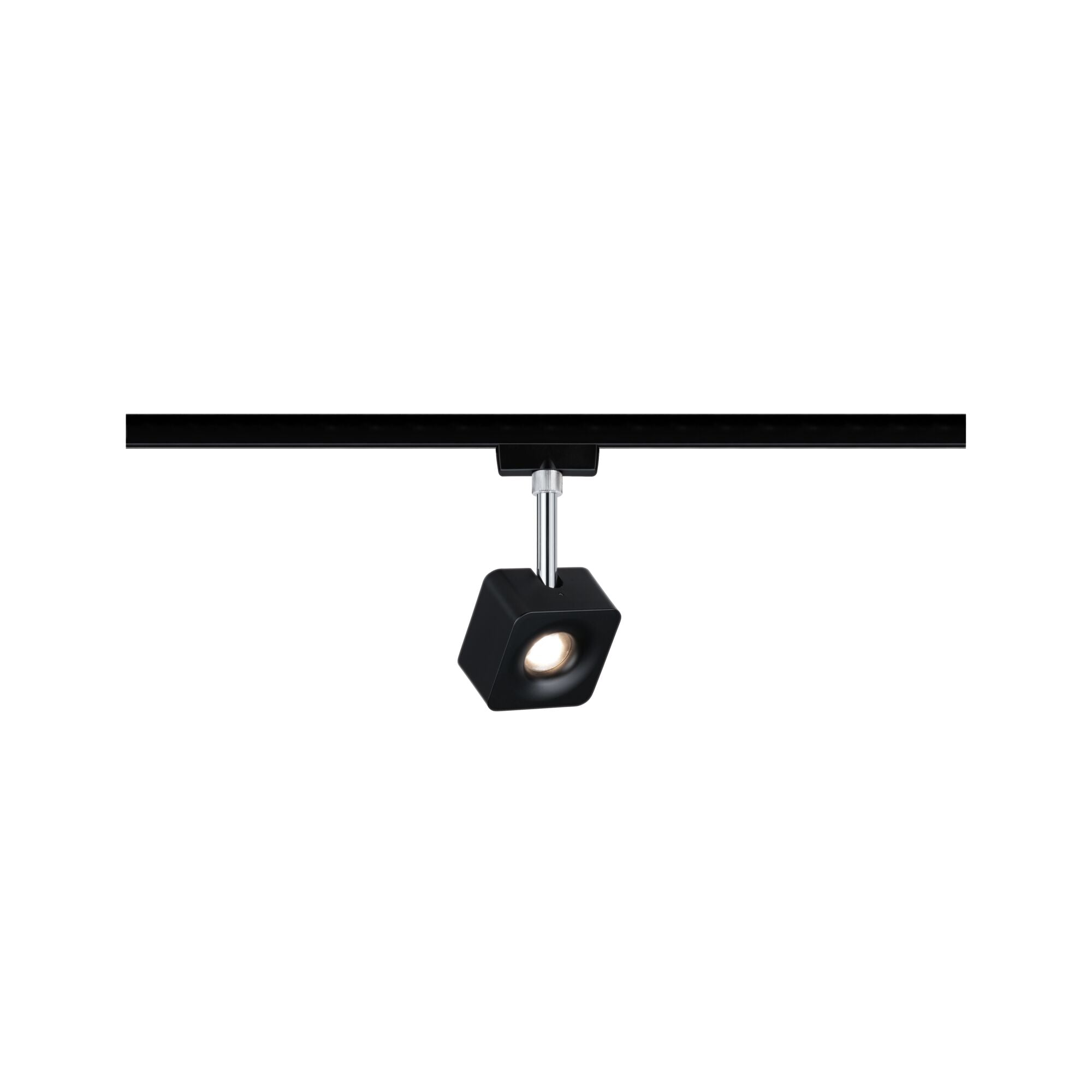 URail LED Schienenspot Cube Einzelspot 540lm 8W 2700K dimmbar 230V Schwarz matt/Chrom