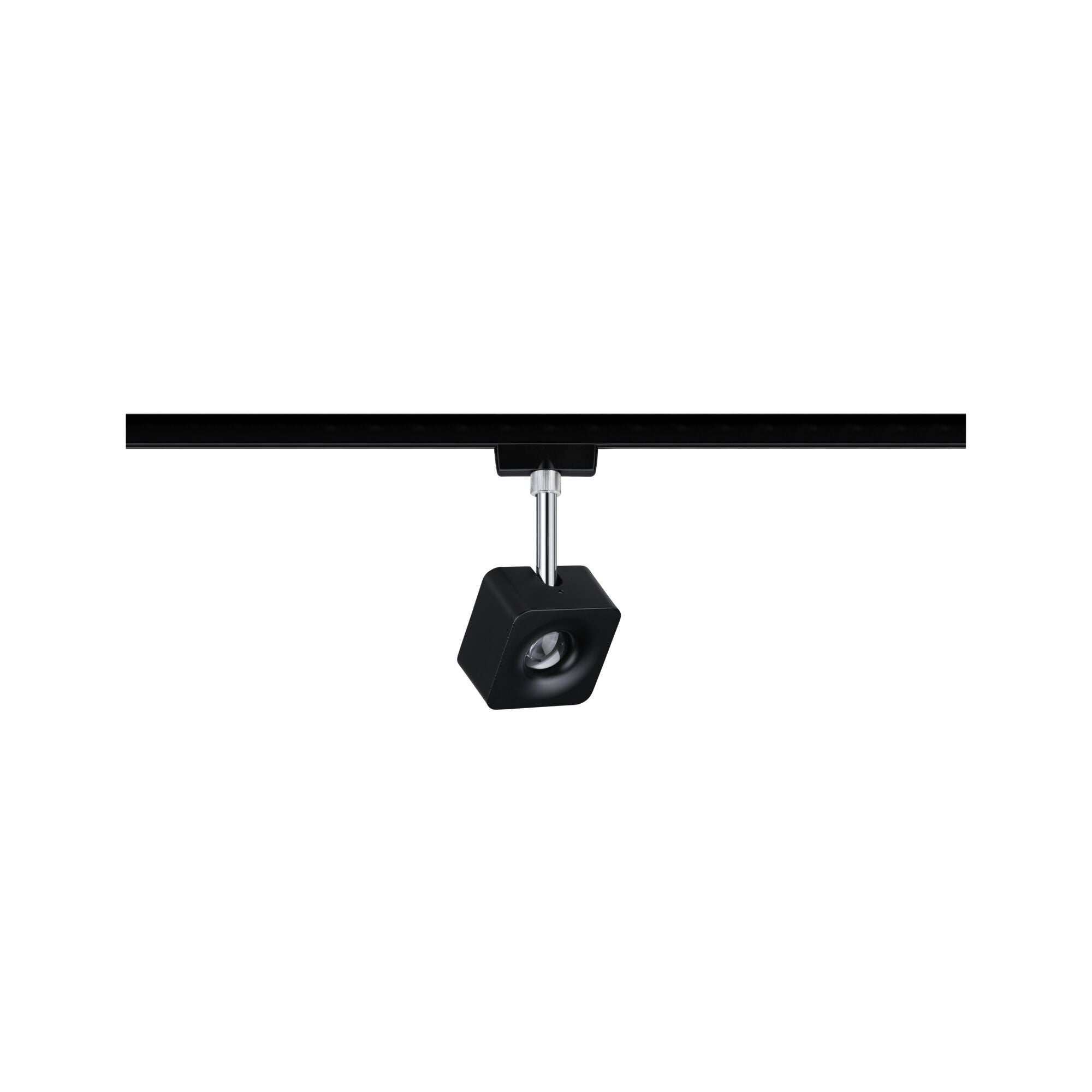 URail LED Schienenspot Cube Einzelspot 540lm 8W 2700K dimmbar 230V Schwarz matt/Chrom