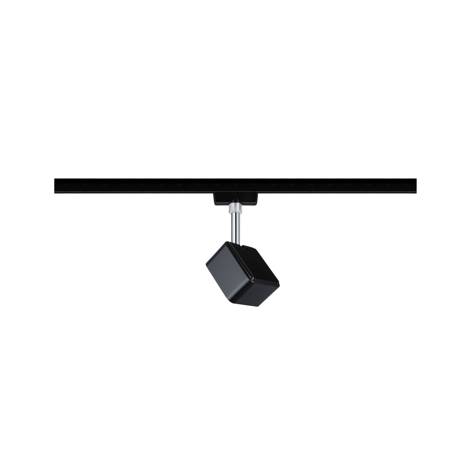 URail LED Schienenspot Cube Einzelspot 540lm 8W 2700K dimmbar 230V Schwarz matt/Chrom