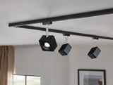 URail LED Schienenspot Cube Einzelspot 540lm 8W 2700K dimmbar 230V Schwarz matt/Chrom