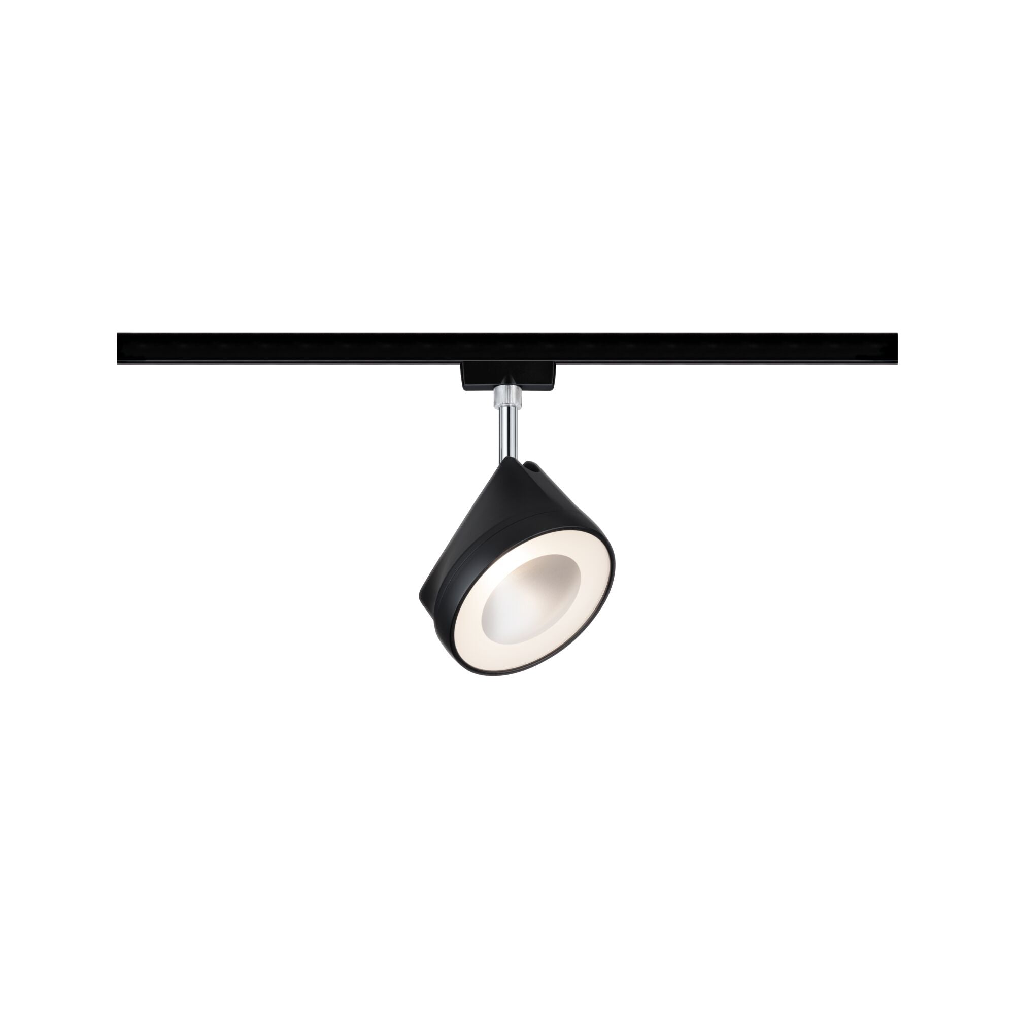 URail LED Schienenspot Arena Einzelspot 800lm 14W 2700K dimmbar 230V Schwarz matt/Chrom