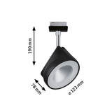 URail LED Schienenspot Arena Einzelspot 800lm 14W 2700K dimmbar 230V Schwarz matt/Chrom