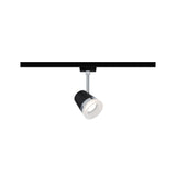 URail Schienenspot Cone Einzelspot GU10 max. 10W dimmbar 230V Schwarz matt/Chrom