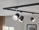 URail Schienenspot Cone Einzelspot GU10 max. 10W dimmbar 230V Schwarz matt/Chrom