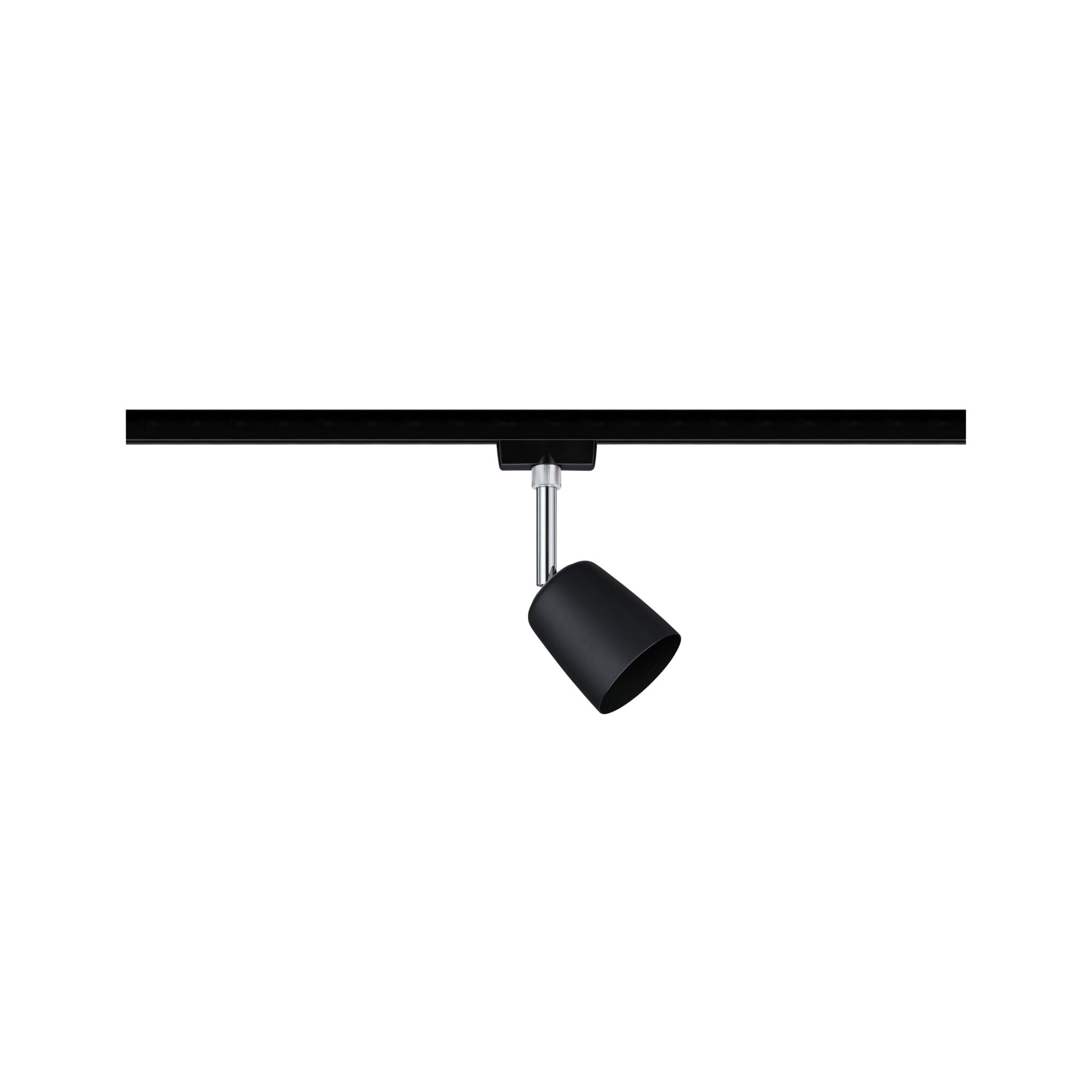 URail Schienenspot Cover Einzelspot GU10 max. 10W dimmbar 230V Schwarz matt/Chrom