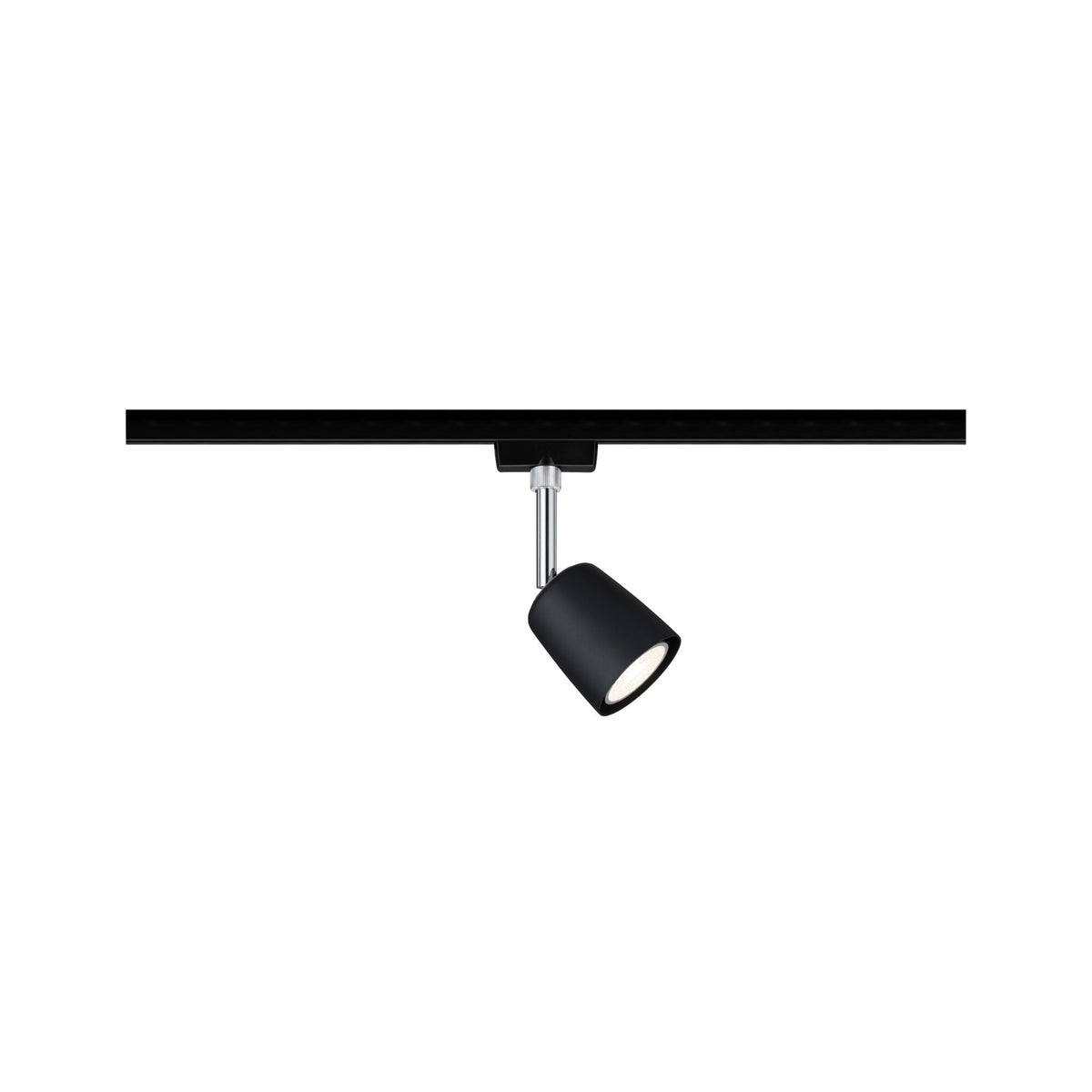 URail Schienenspot Cover Einzelspot GU10 max. 10W dimmbar 230V Schwarz matt/Chrom