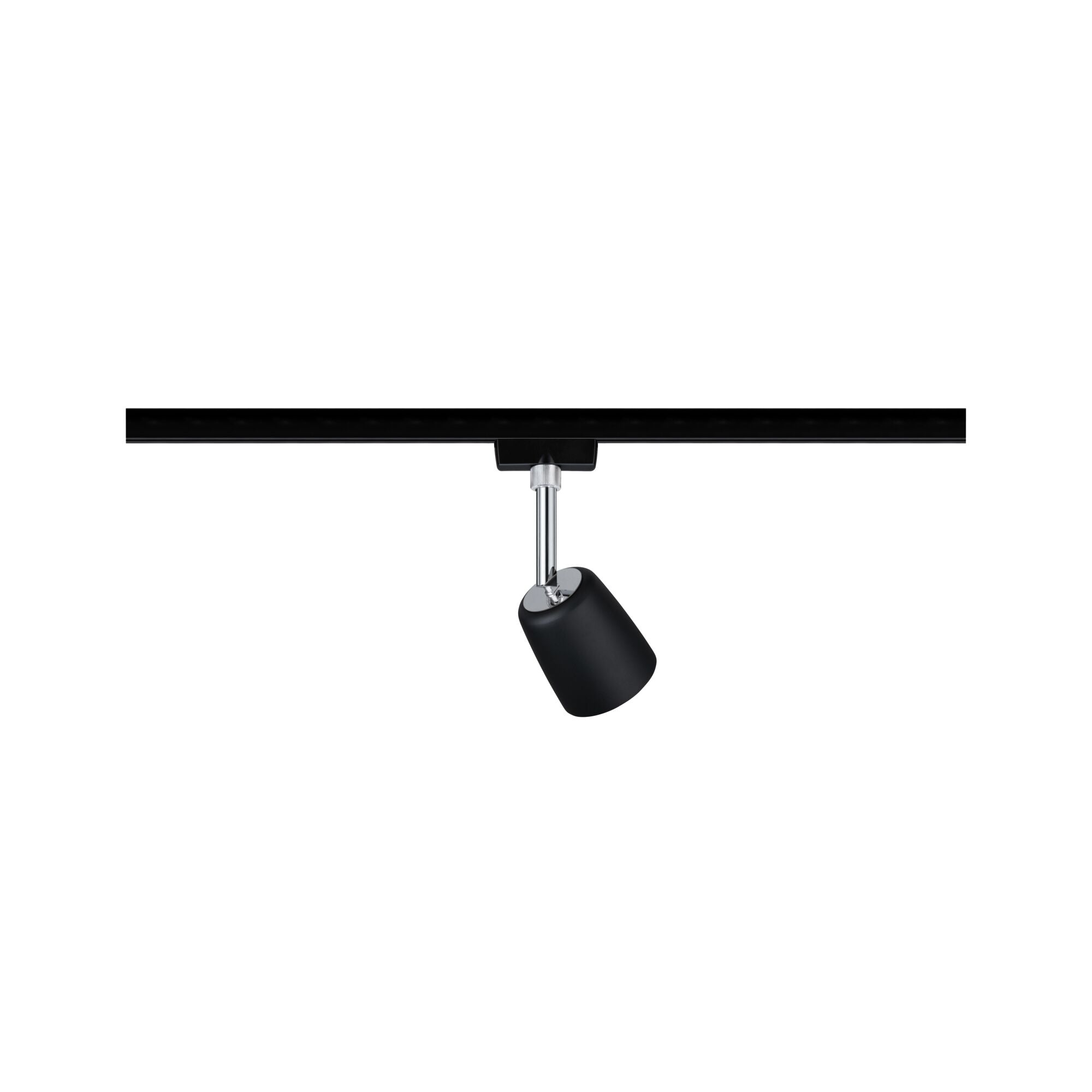 URail Schienenspot Cover Einzelspot GU10 max. 10W dimmbar 230V Schwarz matt/Chrom