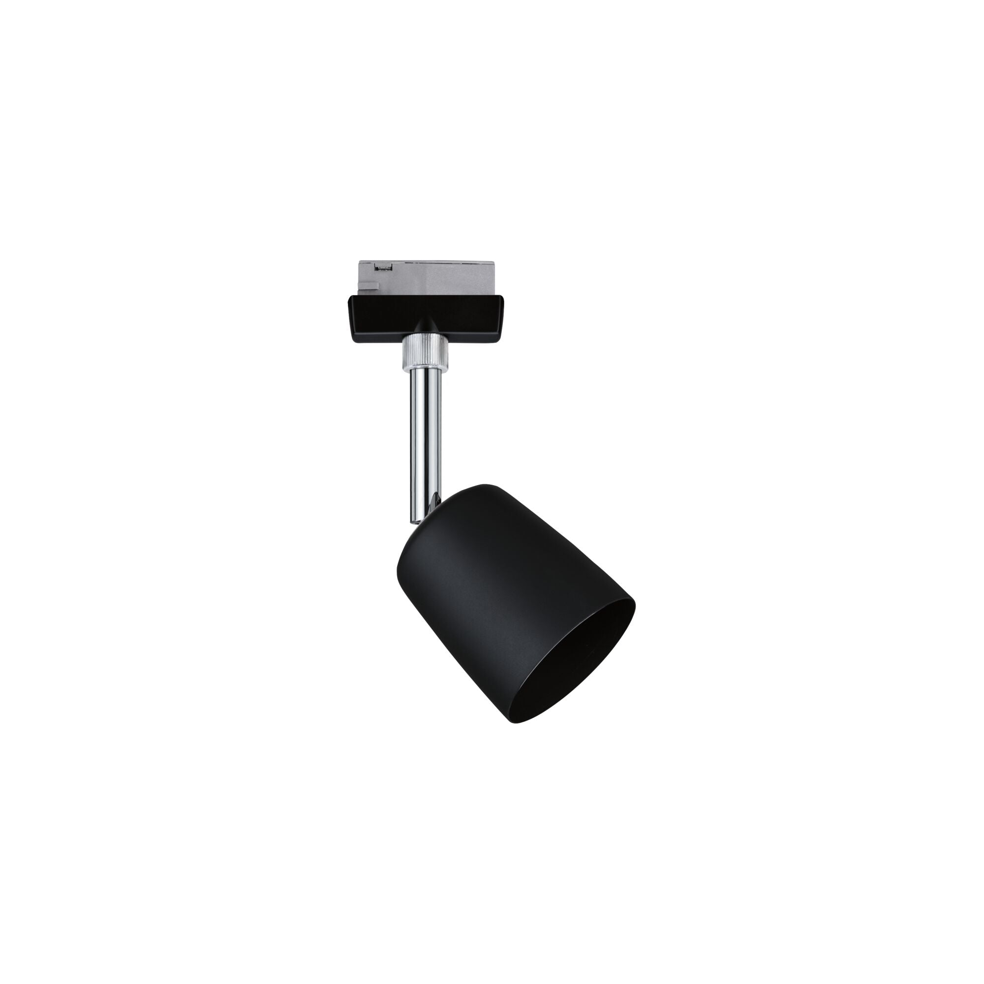 URail Schienenspot Cover Einzelspot GU10 max. 10W dimmbar 230V Schwarz matt/Chrom