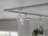 URail LED Schienenspot Sphere Einzelspot 493lm 7W 2700K dimmbar 230V Chrom matt/Chrom